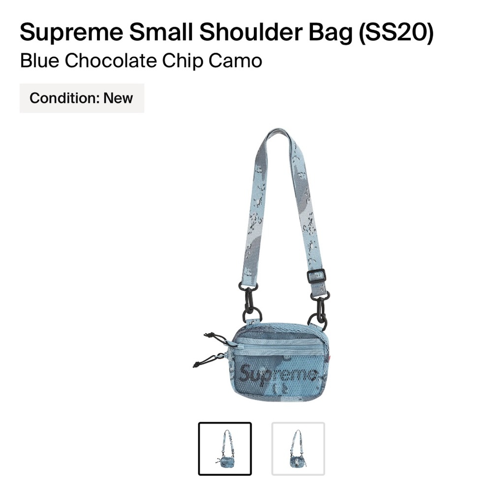 SUPREME Small Shoulder Bag in Blue Chocolate Chip Camo
